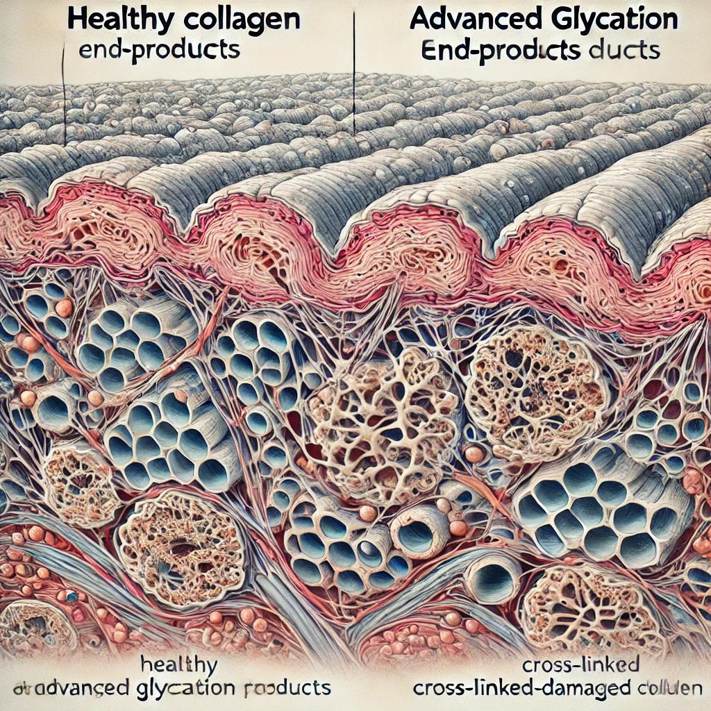 DALL·E 2025-04-20 18.06.15 - A detailed microscopic view of human tissue showing the accumulation of Advanced Glycation En.webp.jpg